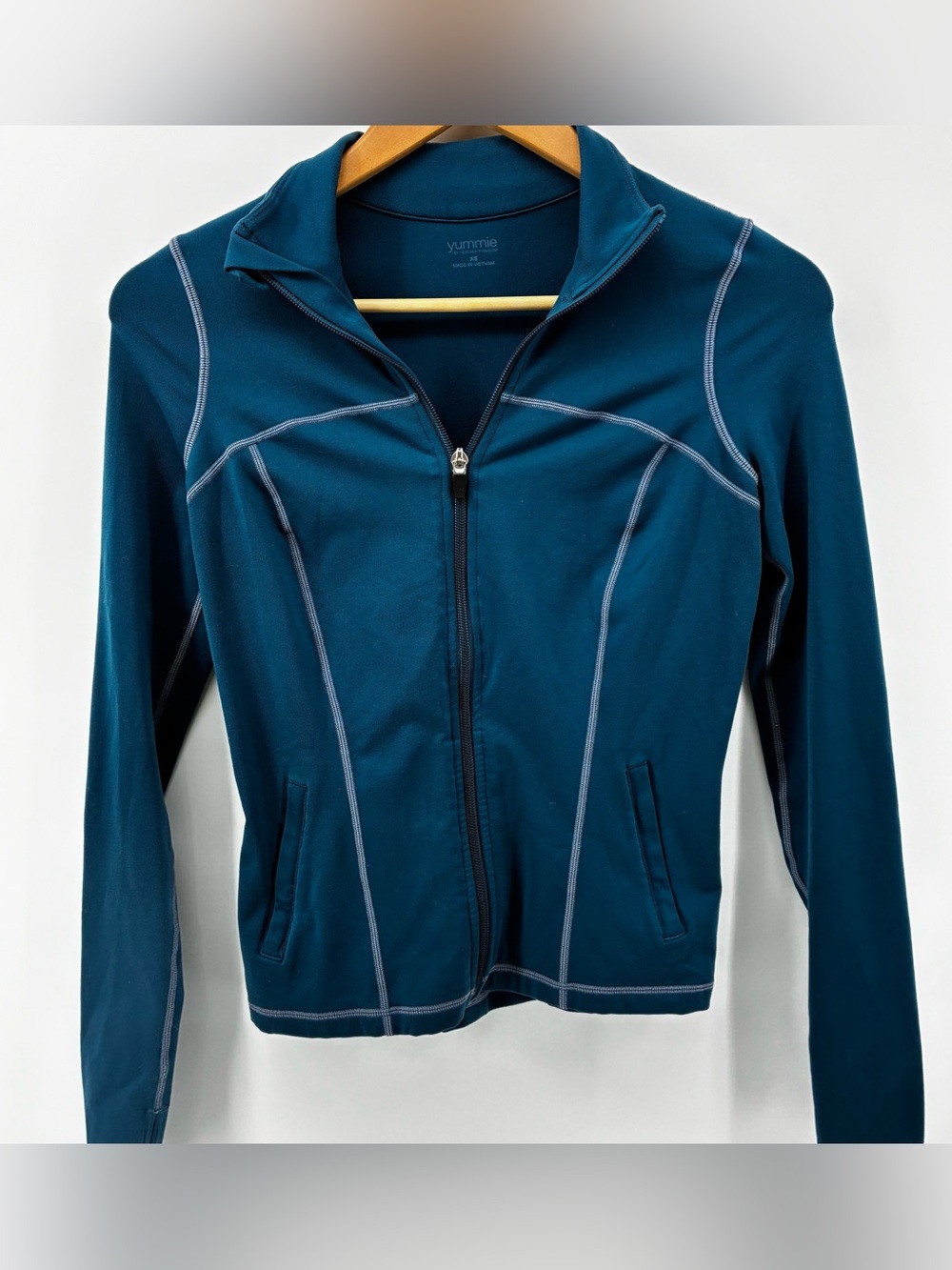 Yummie by Heather Thomson Teal Full-Zip Active Jacket, activewear